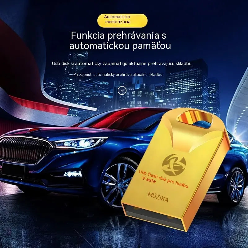 🔥🔥【32 GB】Vysokokvalitný univerzálny USB kľúč pre hudbu do auta【2500 populárnych skladieb + 100 videí】