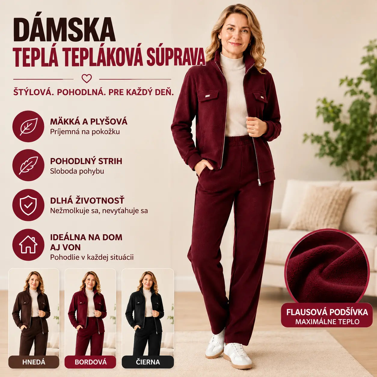 🔴💥【M-4XL】Dámsky ležérny zamatový oblek s výraznými prvkami (sako + nohavice)