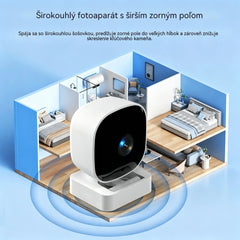 Kamera s vysokým rozlíšením a inteligentným monitorovacím systémom pre domácnosť s funkciou diaľkového bezdrôtového Wi-Fi pripojenia, infračerveného nočného videnia a obojsmerného zvuku.