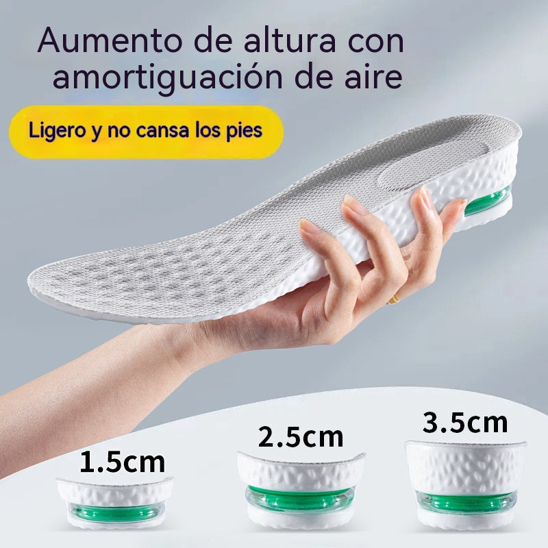 💥【Compra uno y llévate otro gratis】2 pares por 24 euros ✨Plantillas cómodas con cojín de aire y efecto de aumento de estatura 📈