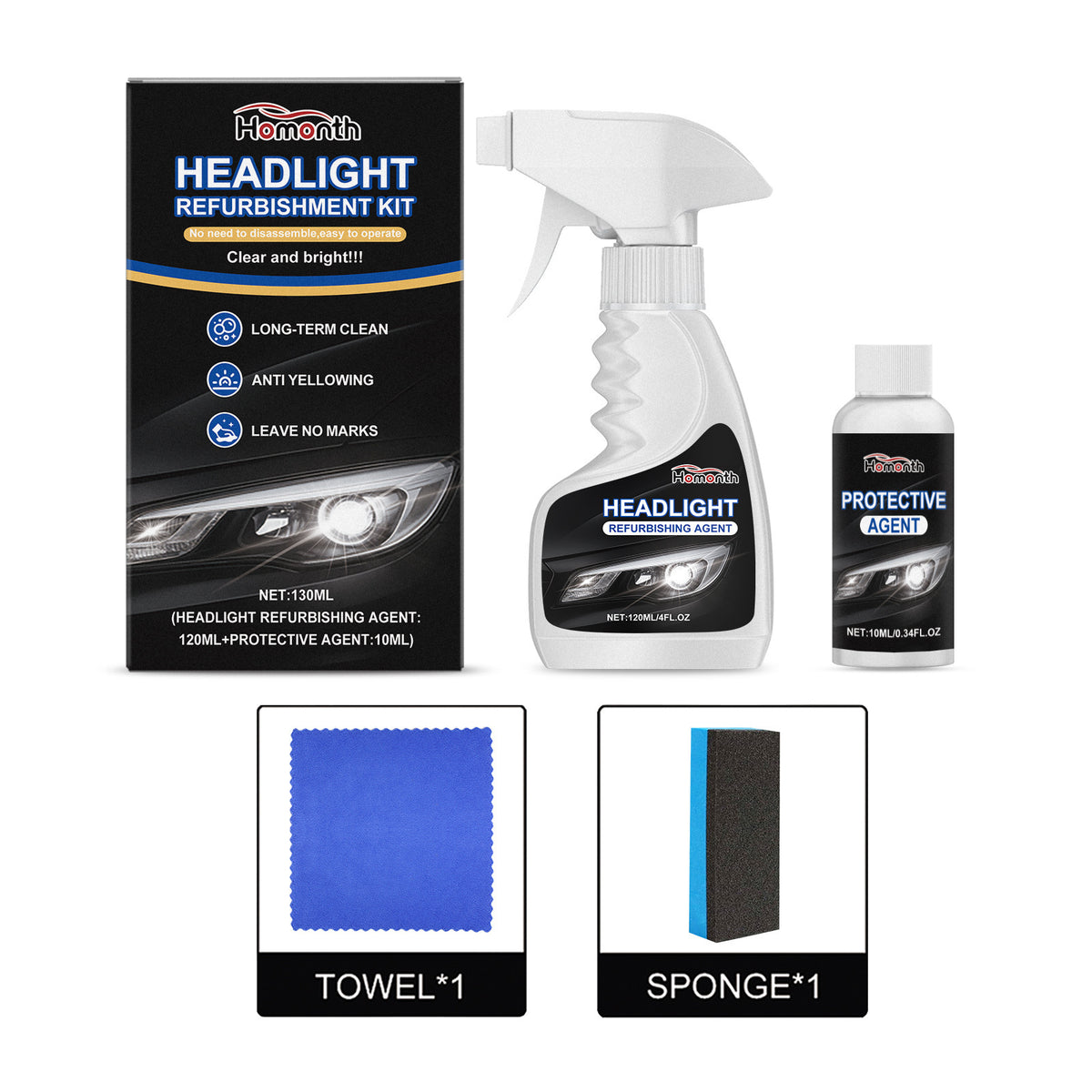 Kit de reparación de faros para coches antiguos: restaura la claridad y mejora la visibilidad nocturna.