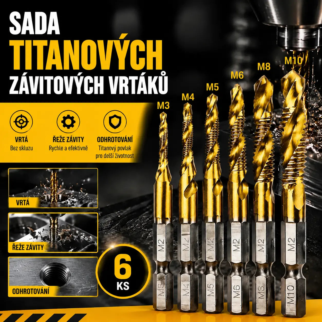 【Kupte 6 kusů a získejte 6 zdarma (12 kusů)】 Sada víceúčelových vrtáků