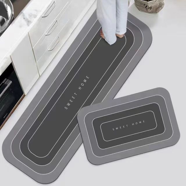 💥【1 juego de 2 piezas：40*60cm+40*120cm】💥Alfombra antideslizante y absorbente🦶