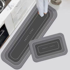 💥【1 juego de 2 piezas：40*60cm+40*120cm】💥Alfombra antideslizante y absorbente🦶