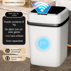 Papelera inteligente con sensor para uso doméstico
