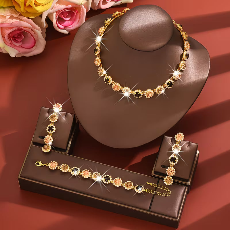 💖🔥【Pulsera + Pendientes + Collar】✨Conjunto de joyas de estilo bohemio, creativo y único, de estilo minimalista.