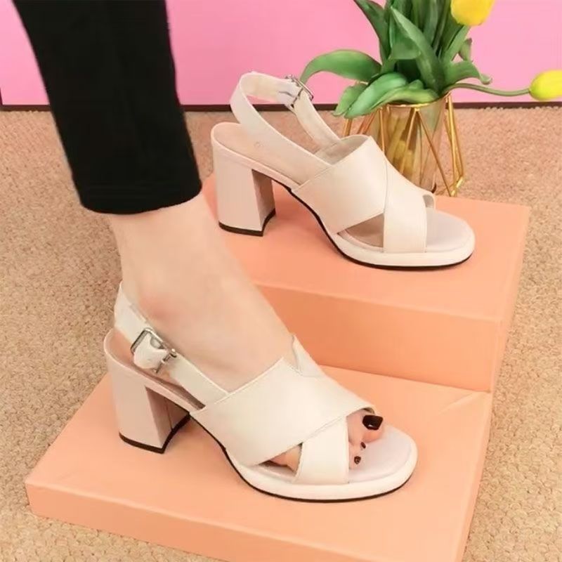 50%OFF【35-40】👡Sandalias de tacón grueso elegantes y cómodas, un imprescindible para la primavera y el verano👡
