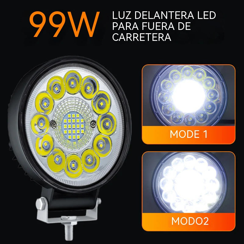 Módulo LED de 4 pulgadas y 99 W para vehículos todoterreno.