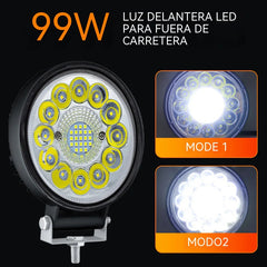 Módulo LED de 4 pulgadas y 99 W para vehículos todoterreno.