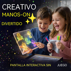 Pizarra fluorescente acrílica borrable para niños, ideal para hacer grafitis.