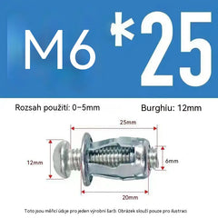🔥50% ZĽAVA【100 kusov】M4M5M6 Rozpínacia skrutka, matica s prevlečnou maticou, nitová matica
