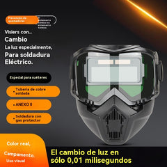 🔥【50%OFF】😎Casco de soldadura totalmente automático con cambio de luz y máscara protectora montada en la cabeza para soldadores