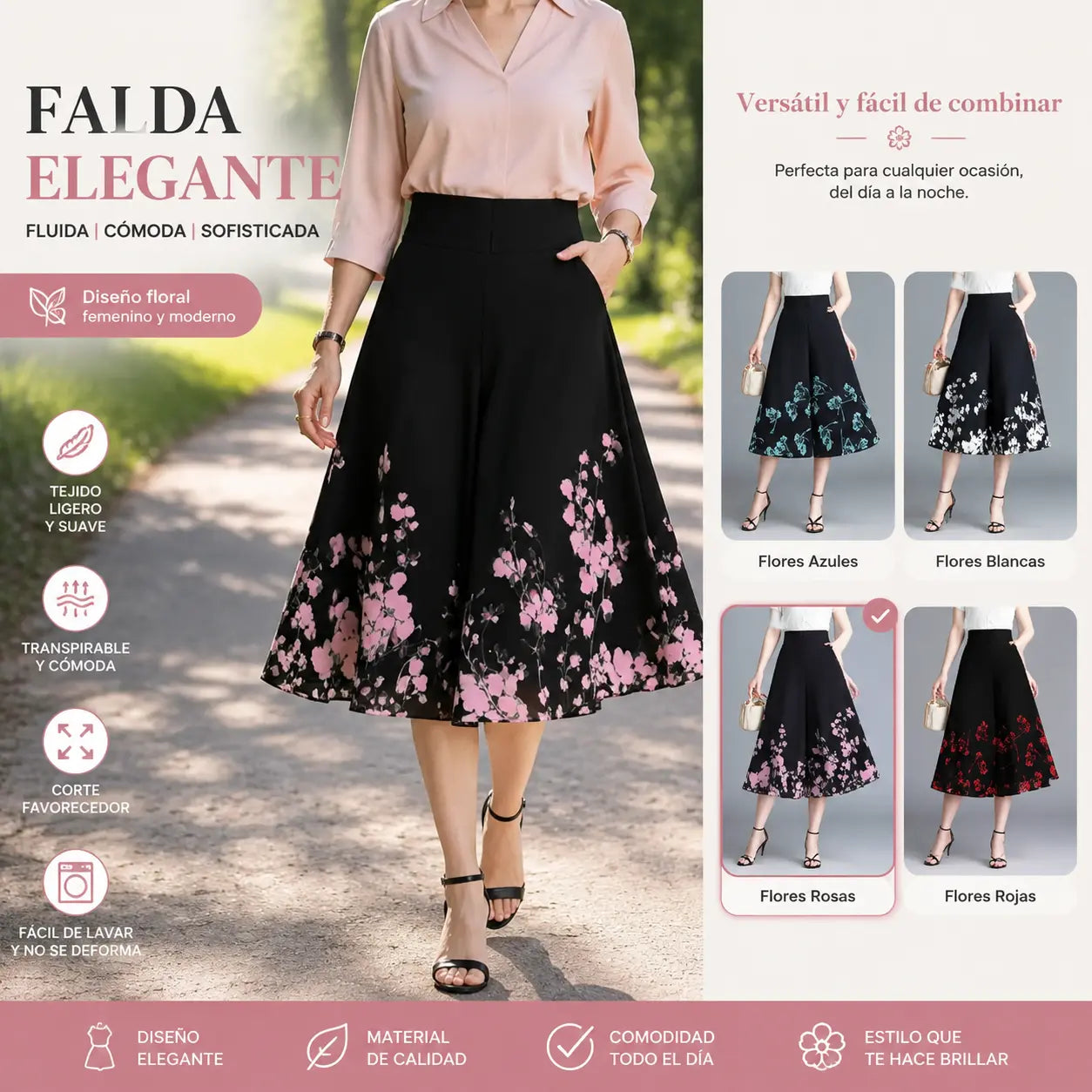 💃💥【49%OFF】🔥2026 nuevos pantalones de verano para mujer, de gasa fina, informales, de cintura alta (40 kg-90 kg)