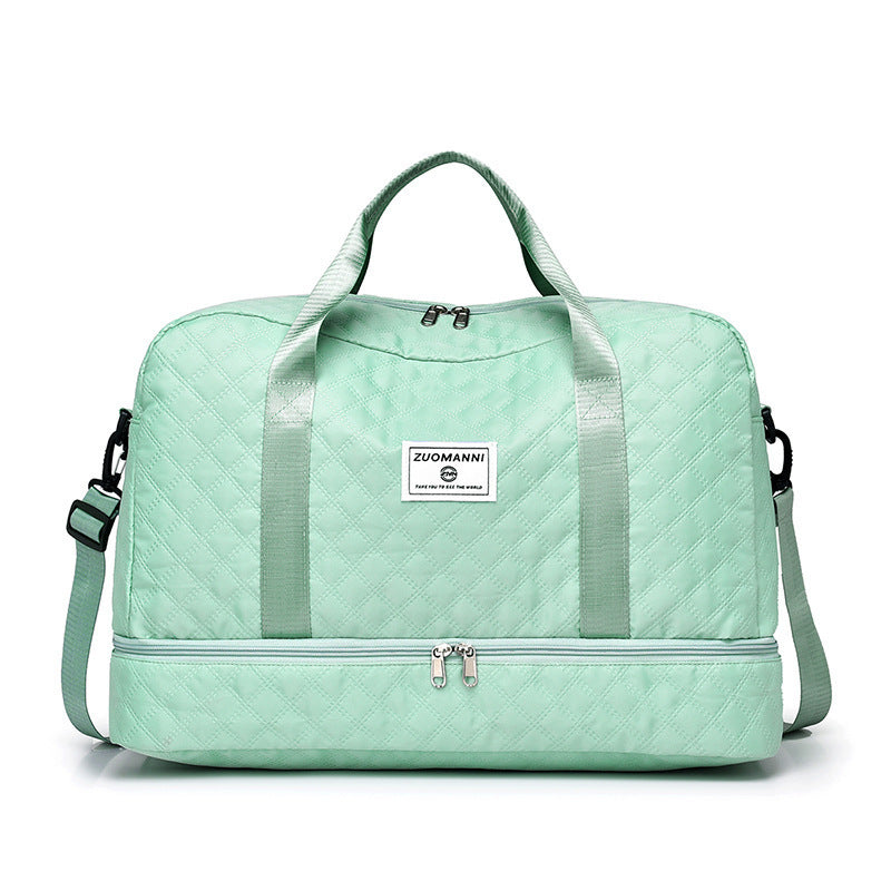 🔥【¡Oferta por tiempo limitado!】🔥Elegante bolsa de viaje de gran capacidad con diseño de separación para uso húmedo y seco, adecuada para yoga y fitness.