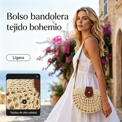👜 ¡OFERTA LIMITADA 50% DE DESCUENTO! ✨ Bolso bandolera tejido estilo boho, elaborado a mano, correa regulable y muy ligero ✨