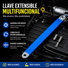 【Juego de 5 piezas】🔥 Llave extensible multifunción ajustable — doble cara, ahorra esfuerzo y llega a espacios difíciles ⚙️💪