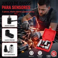 🔧Kit de reparación de roscas para sensor de oxígeno automotriz de 5 piezas y manguito de polarización