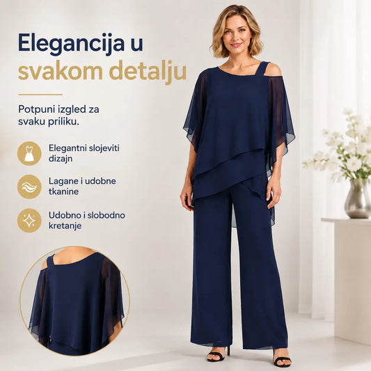 ⏳【Majica + hlače】⏰【50-120 KG】👚👖 Ženski dvodijelni set: materijal ugodan za kožu, spuštena ramena ✅