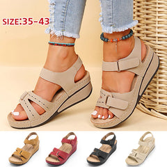 🔥 Venta por tiempo limitado 🔥Sandalias de cuña informales de verano con suela gruesa