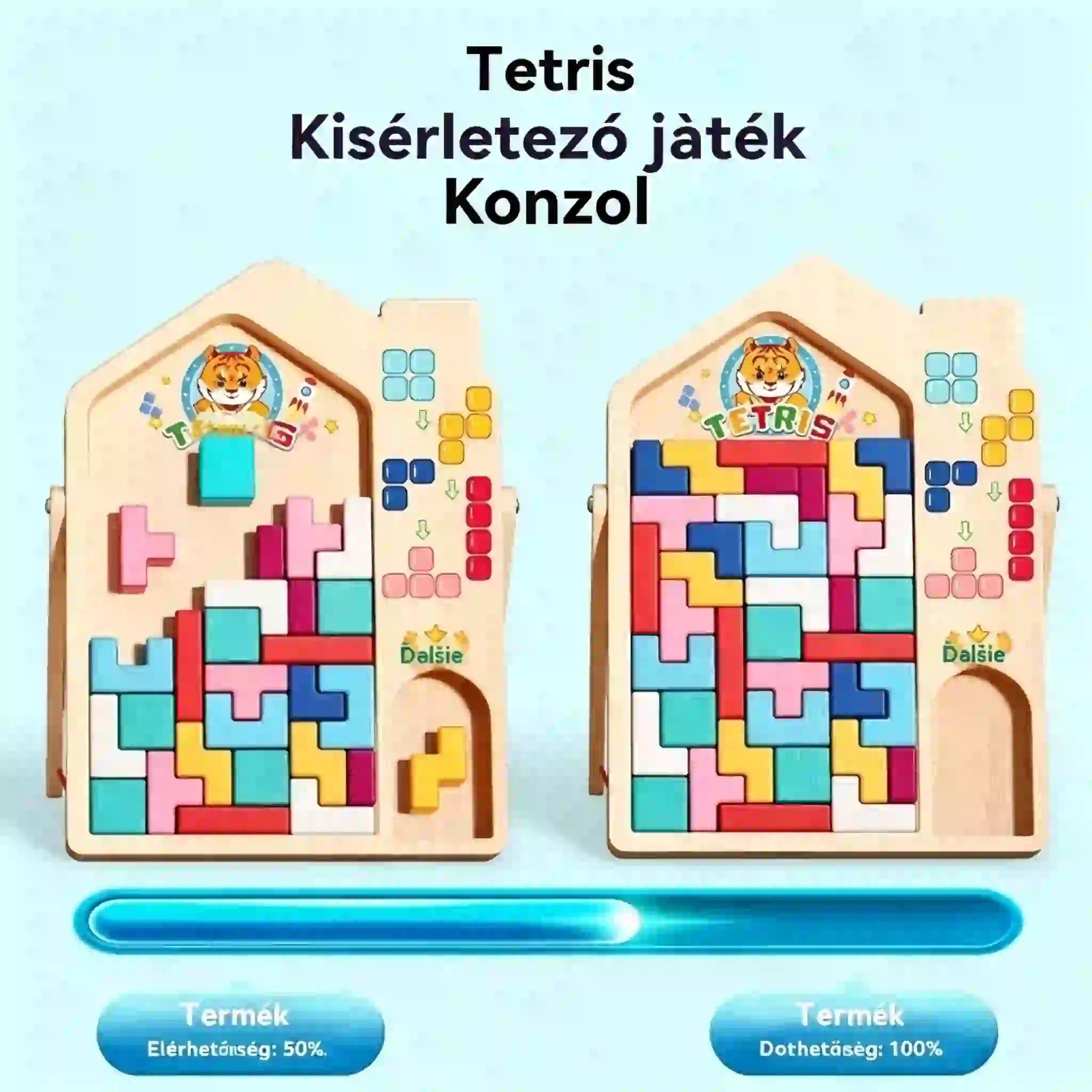 👶🌈🧩Vegyél egyet, a másodikat ajándékba kapod!🔥Tetris-stílusú kirakóelemek – fejlesztőjátékok agytornához és kognitív fejlődéshez.