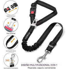 🐶🐕【2 pieza 26 euros】 Cinturón de seguridad para perros y correa para pasear (2 en 1)