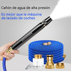 🔥🚗【Set de 2 piezas】Pistola de agua a alta presión para el hogar + manguera telescópica metálica de 7,5 m por solo 31 euros