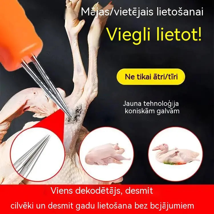 Ātra elektriskā putnu noplūkšanas iekārta