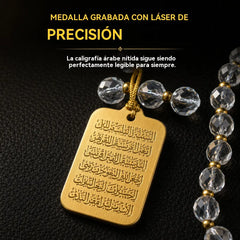 📢📢¡¡50% de descuento!! 💎✨Adorno colgante para coche: medallón árabe de acero inoxidable con cadena de cristal azul.