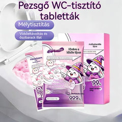 🔥 1 doboz (6 tasak) – mindössze 8800 Ft 🫧🚽 Pezsgő WC-tisztító tabletták – Mélytisztítás, vízkőeltávolítás és őszibarack illat ✨🫧