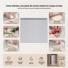 🔪 Tabla de cortar de acero inoxidable con borde plegado – Extra gruesa y multifuncional, ideal para cocina profesional y uso doméstico 🍽️