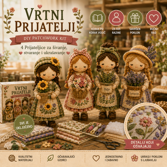 🎁Zadnji dan: Iskoristite 49% popusta! 🧵 Minijaturni komplet za patchwork iz serije Miniature World.