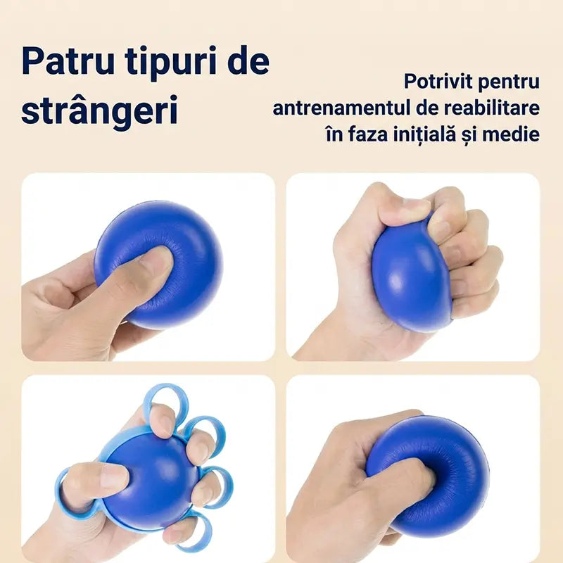 Pelota ortopédica para la recuperación de dedos y manos, con anillos de fijación, dispositivo de entrenamiento de fuerza y movilidad para personas mayores o con secuelas de un derrame cerebral.