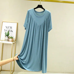 ⚡🔥ÚLTIMO DÍA 51% DE DESCUENTO 🔥Vestido de pijama de manga corta suave y cómodo