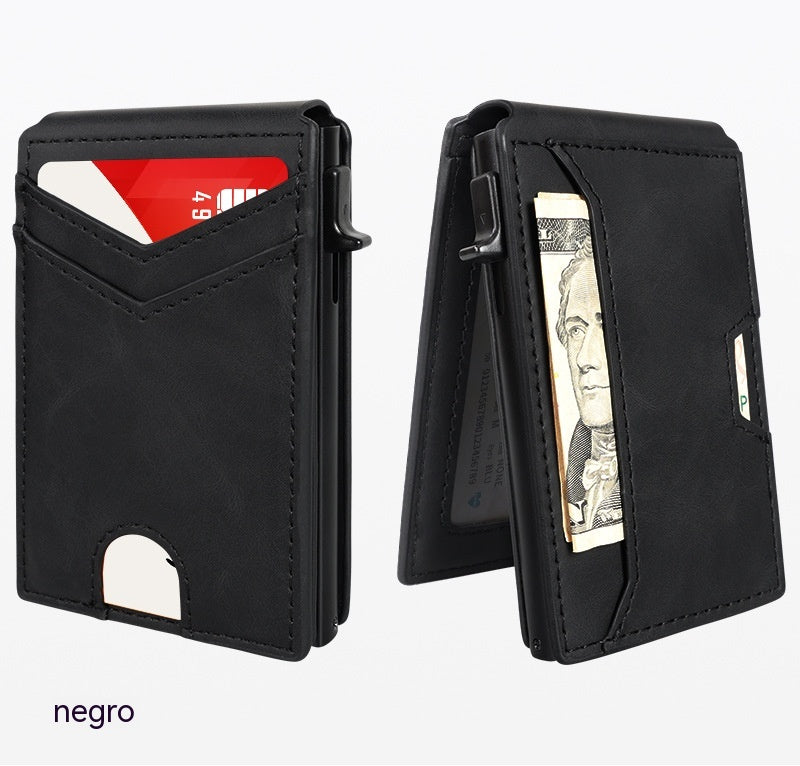 🔒 Cartera Inteligente Pop-Up con RFID – Acceso Rápido y Estilo Premium