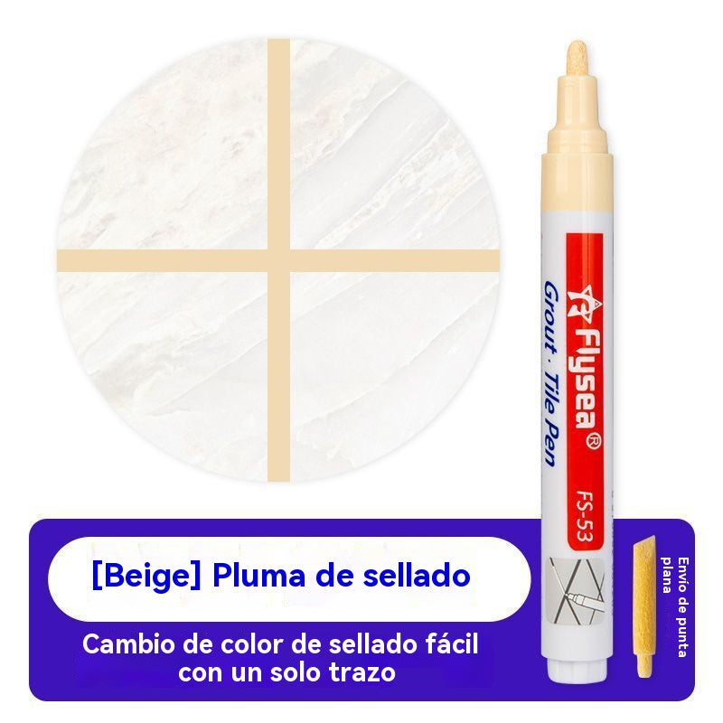 ✨【2 piezas】Bolígrafo reparador de lechada de azulejos: elimina el moho y cubre las grietas 🏠🎁