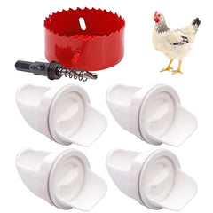 🐓【Puncher + 15 Comederos】Comedero automático para pollos, patos y gansos