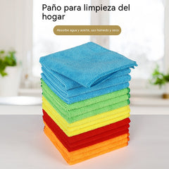 【20 piezas】Toalla de limpieza para el hogar, paño de cocina de microfibra grueso, estropajo multifuncional sin pelusa.