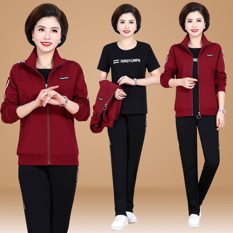 🌸 ¡Elegancia y comodidad absoluta! Elegante chándal de 3 piezas para mujer (chaqueta con cremallera + camiseta + pantalón / Tallas: M-6XL). ✨