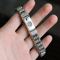 🔥Pulsera de cuentas retorcidas de plata S925 para hombre