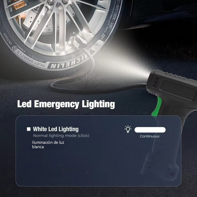 🚗⚡ Inflador Portátil Inalámbrico para Neumáticos – Potente, Compacto y Listo para Emergencias 🔥