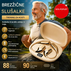 🔋Brezžične Bluetooth slušalke brez vgrajenega ušesa, z ušesno kljukico in kostno prevodnostjo🎙️🎧