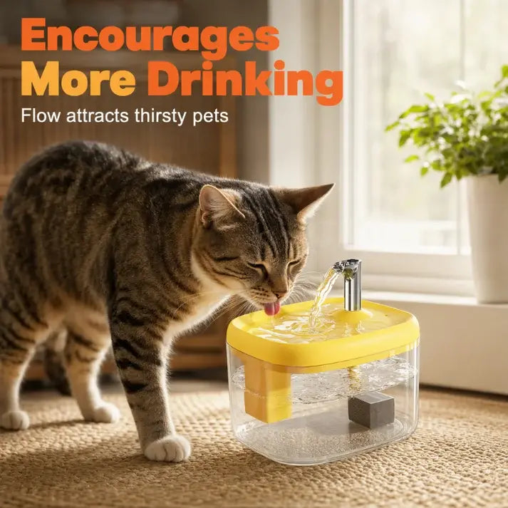 Dispensador de agua para mascotas ilent con cuenco de PET apto para alimentos 🐾 Agua fresca, fluida y perfecta para bebedores exigentes ✨