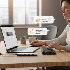 🔌✨ Hub USB-C portátil 5 en 1 con salida HDMI 4K 🎥💻