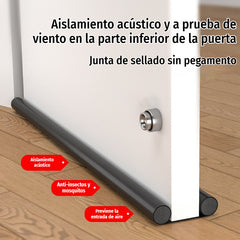🔥Compra 1 y llévate 1 gratis🔥🔥 【Paquete de 2】Burlete impermeable para el fondo de la puerta: aislamiento acústico, antiviento y antiinsectos (93cm)🌙