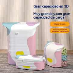 👕📦【5 piezas】Bolsas de compresión para guardar ropa, no requieren vacío, diseño reforzado.