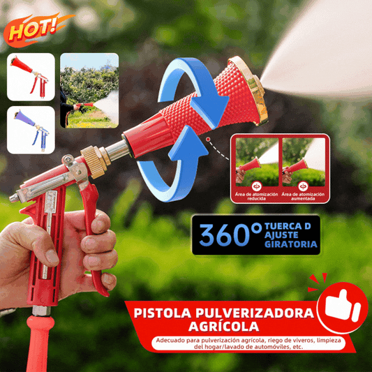 Pulverizador agrícola de alta presión con filtro y boquilla a prueba de viento. Pulverizador agrícola de bomba de émbolo.