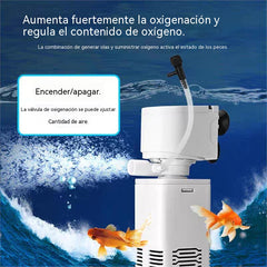 🐠 Filtro con Bomba de Oxígeno de Bajo Consumo – Agua Cristalina y Peces Más Saludables 💧