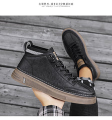 💪Zapatos altos retro para hombre de otoño e invierno, estilo retro británico