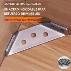 🔩 Escuadra Reforzada de Acero Inoxidable 90° – Soporte Multifunción para Reparar y Reforzar Muebles 🛠️