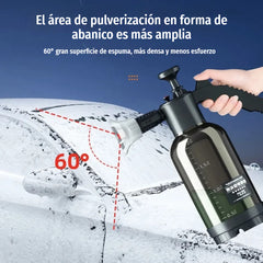 🚗 Pulverizador de espuma manual de alta presión con boquilla ajustable – ideal para coches, jardín y limpieza multiusos.